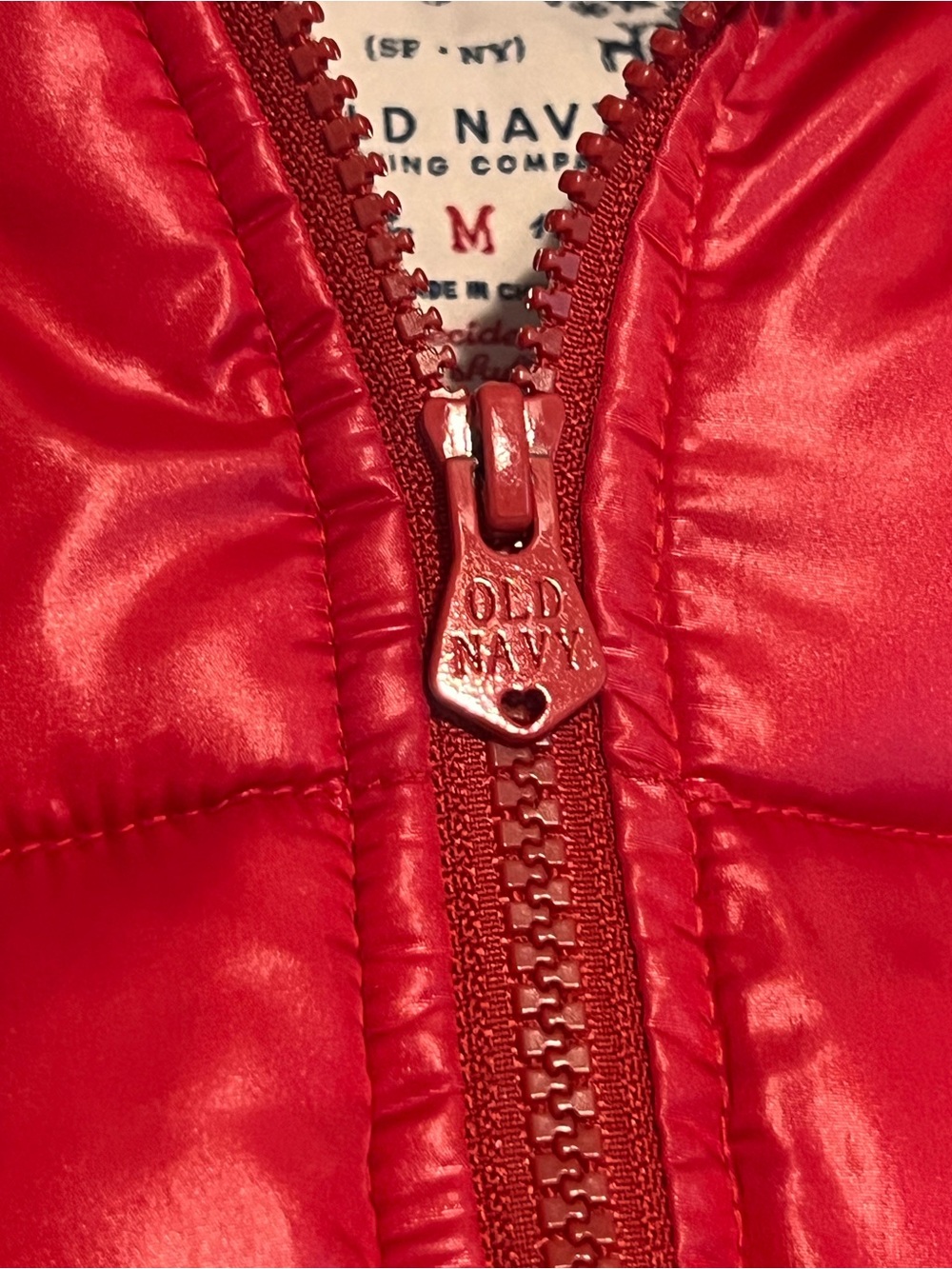 Red Quilted Puffer Jacket - Women's Lightweight Warmth - Picture 10 of 11